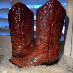 SALE $ will go up! **HOST PIC**Corral Red/Turquoise Boots